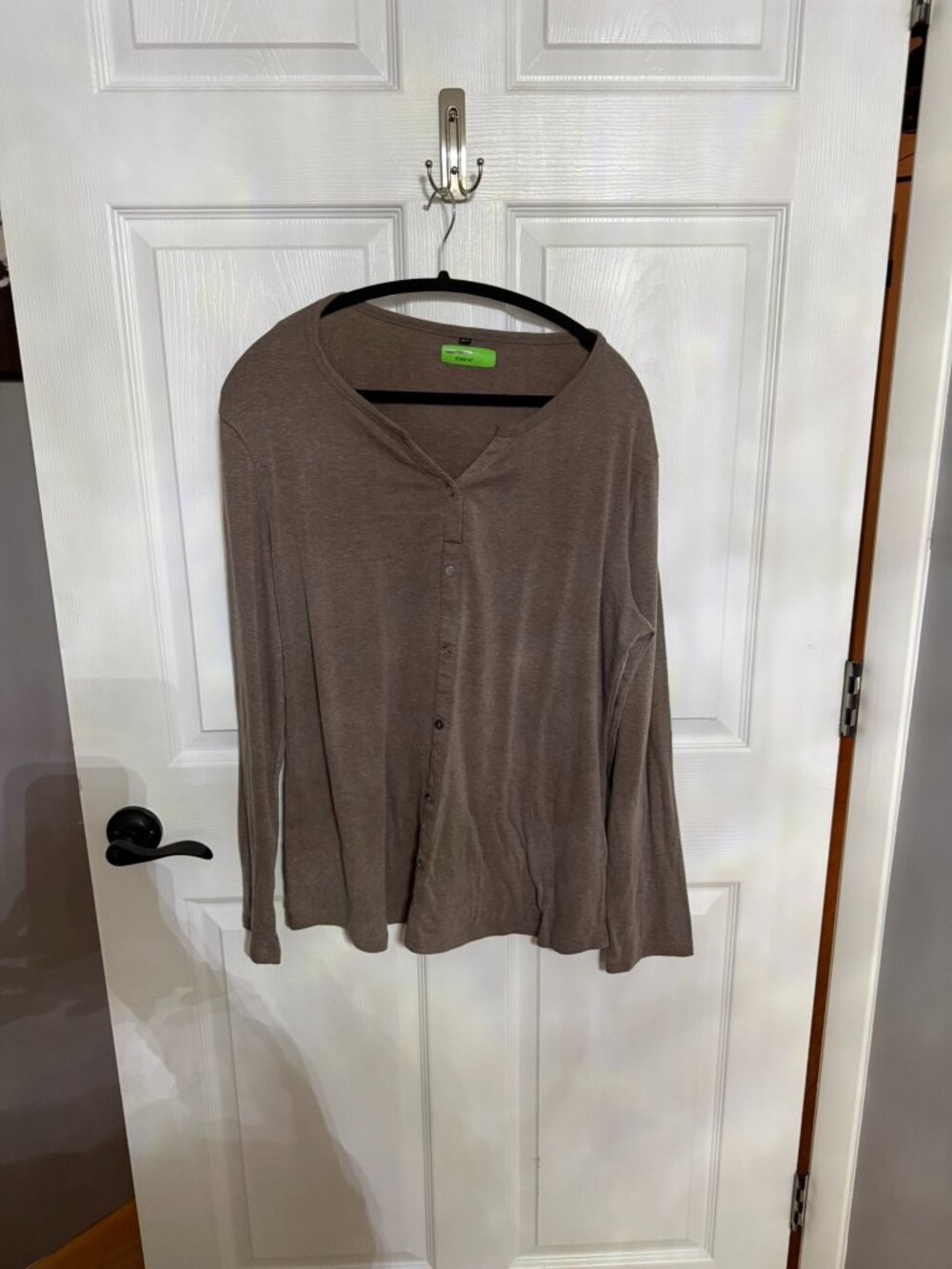 Amazon Brown Long Sleeve Henley
